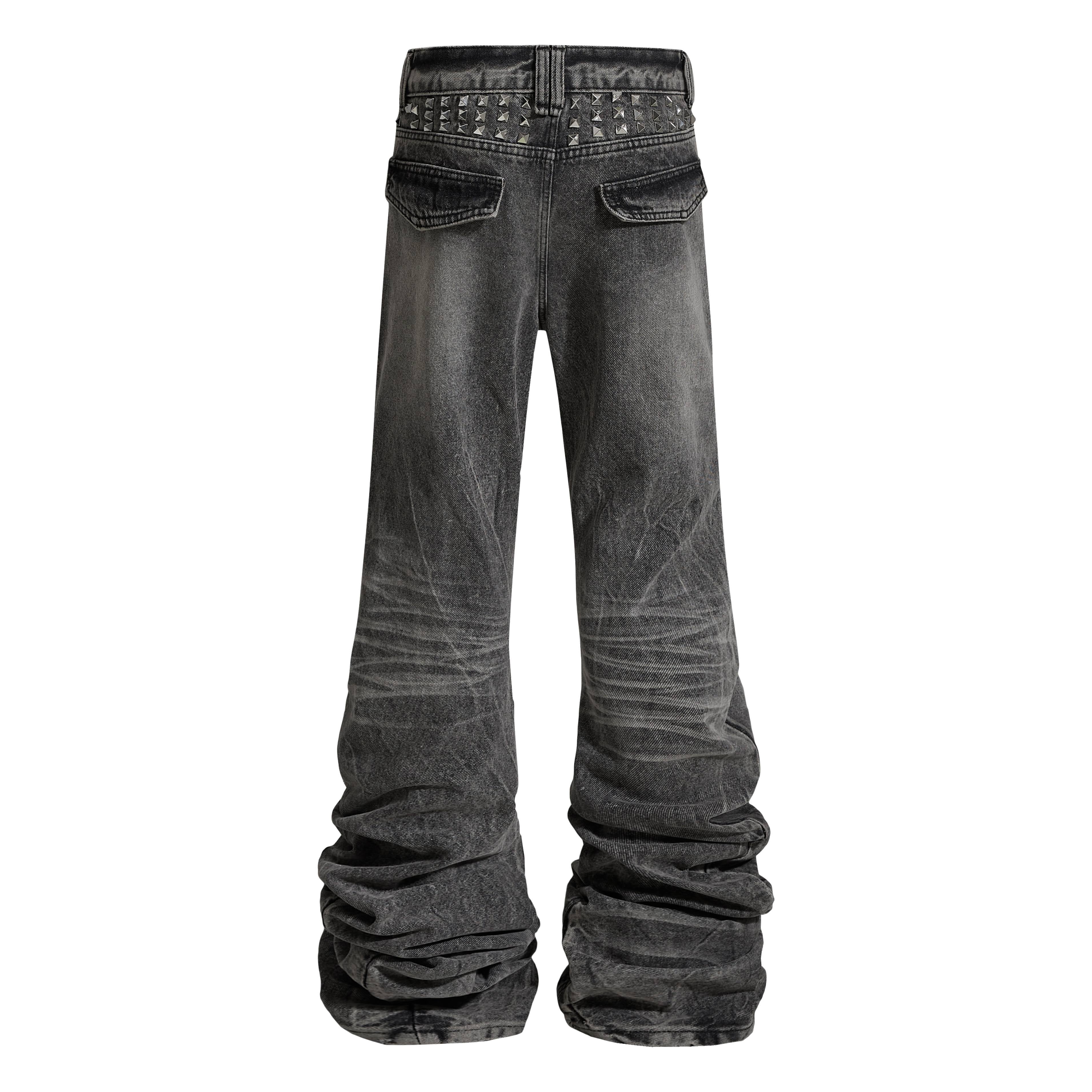 CapCabin Distressed Studded Denim Pants