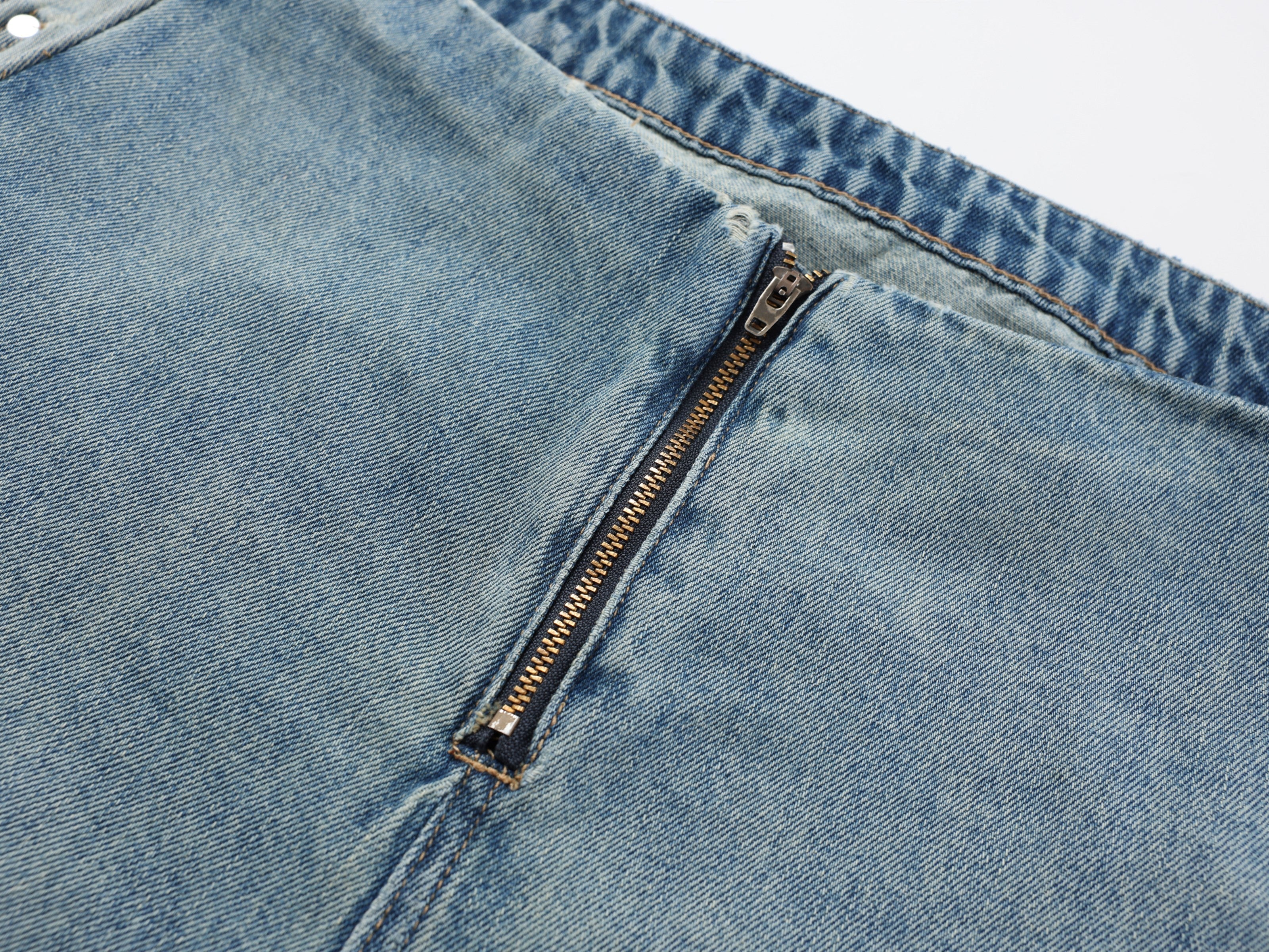 CapCabin Graphic Wide-Leg Denim Pants