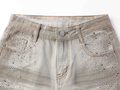 CapCabin Washed Balloon Fit Denim Pants