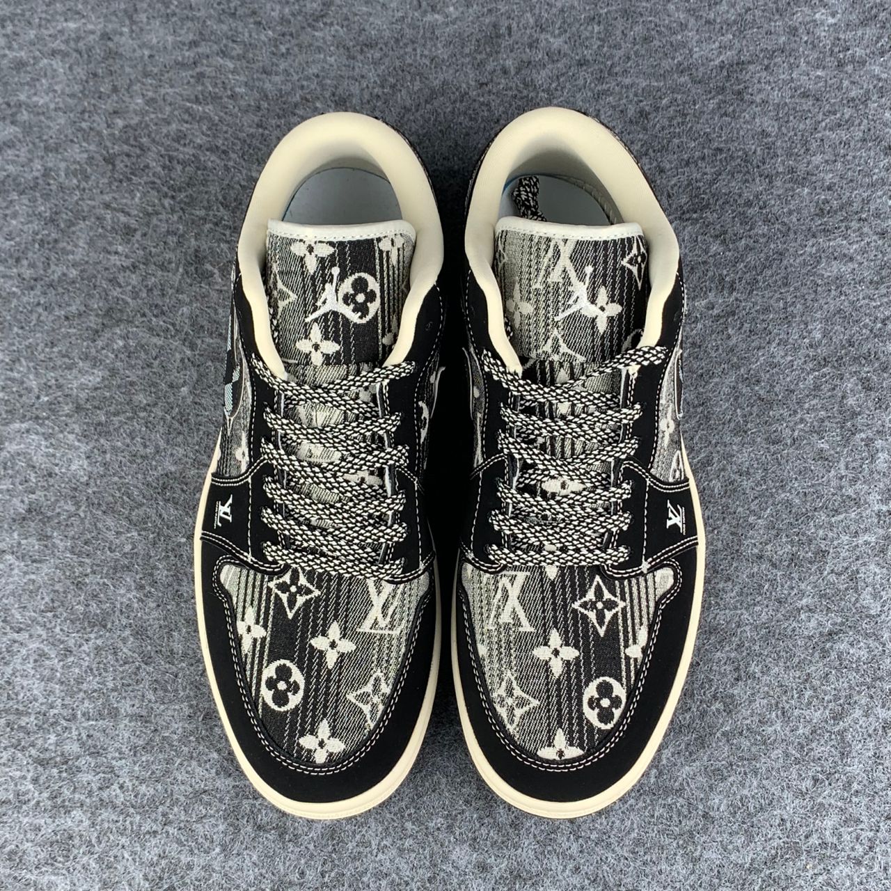 Custom Air Jordan 1 Low 'Noir Loom'