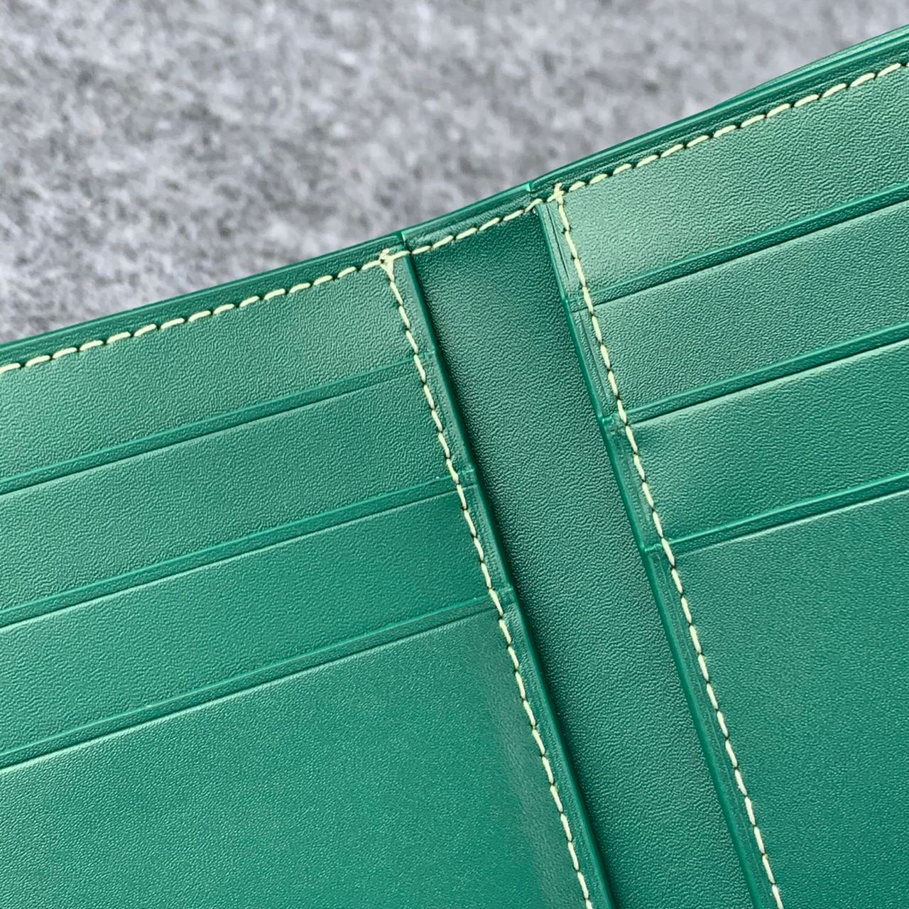 Goyard Canvas Saint Marc Card Wallet 'Green'
