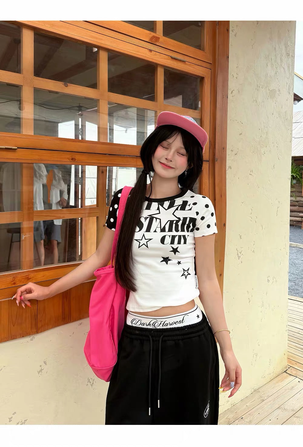 CapCabin “Starry City Contrast Raglan Tee”(Slim fit)