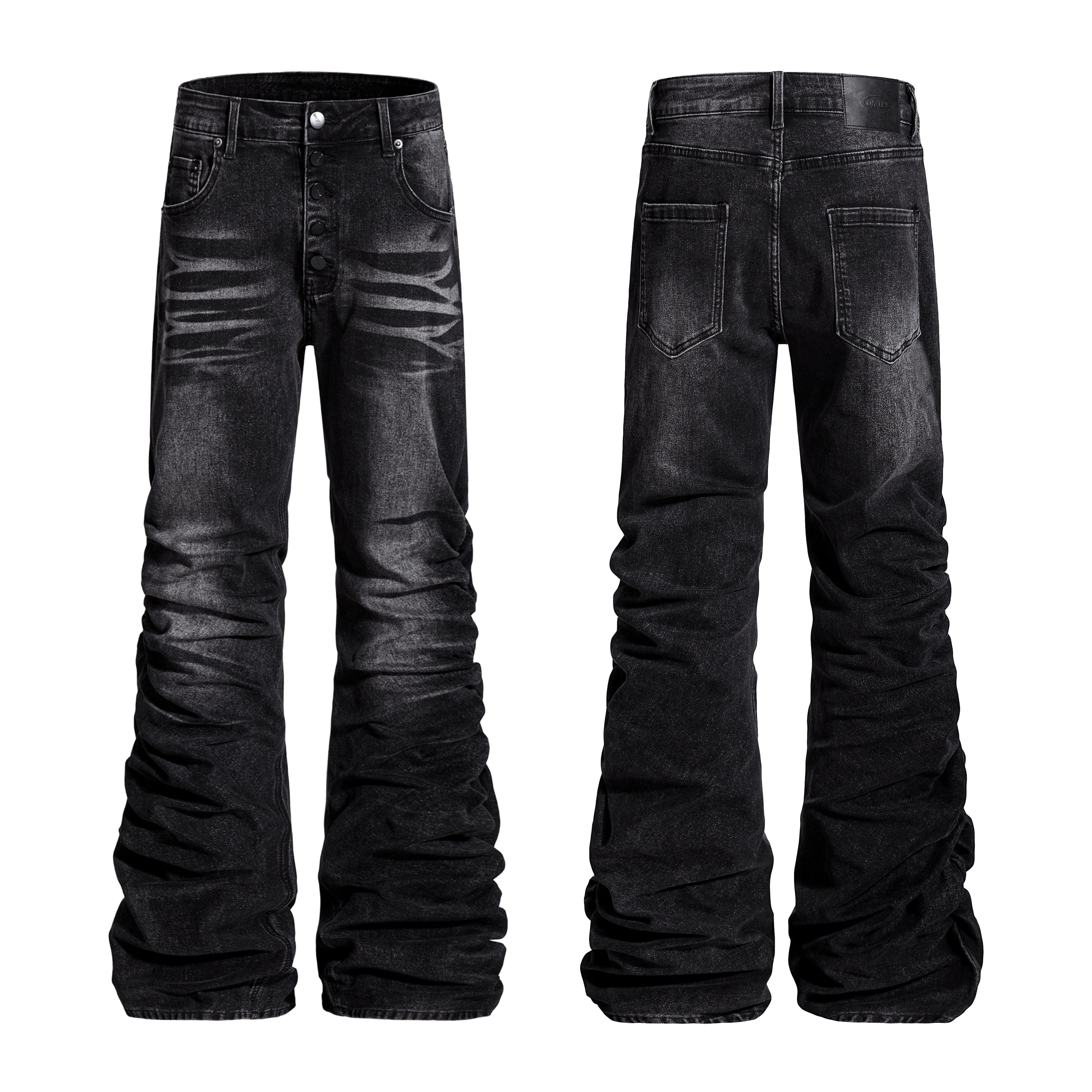 CapCabin Stacked Washed Denim Pants