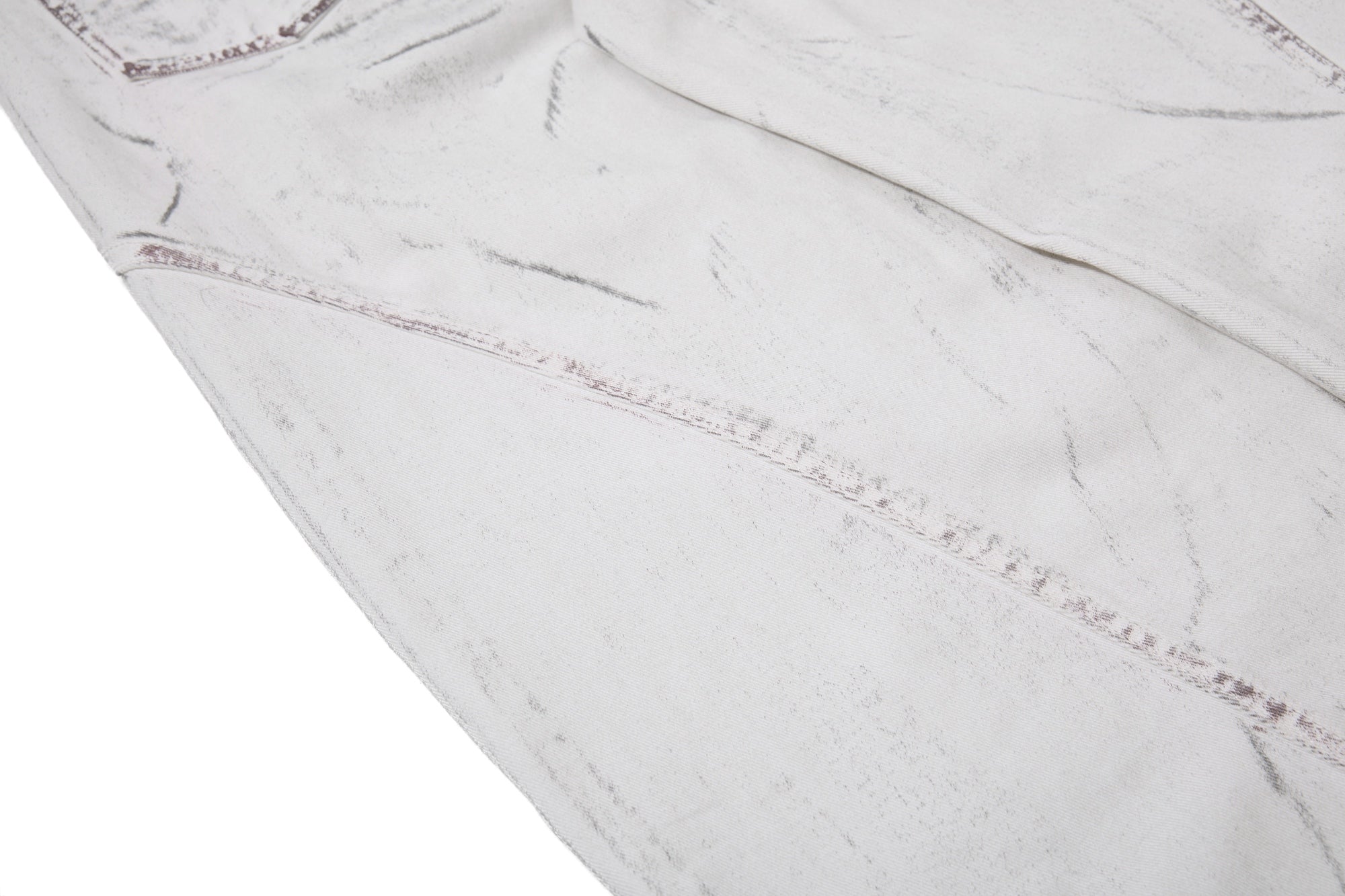 CapCabin Washed Panel Denim Pants