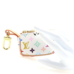 LV x TM Monogram Multicolor Micro Pochette White