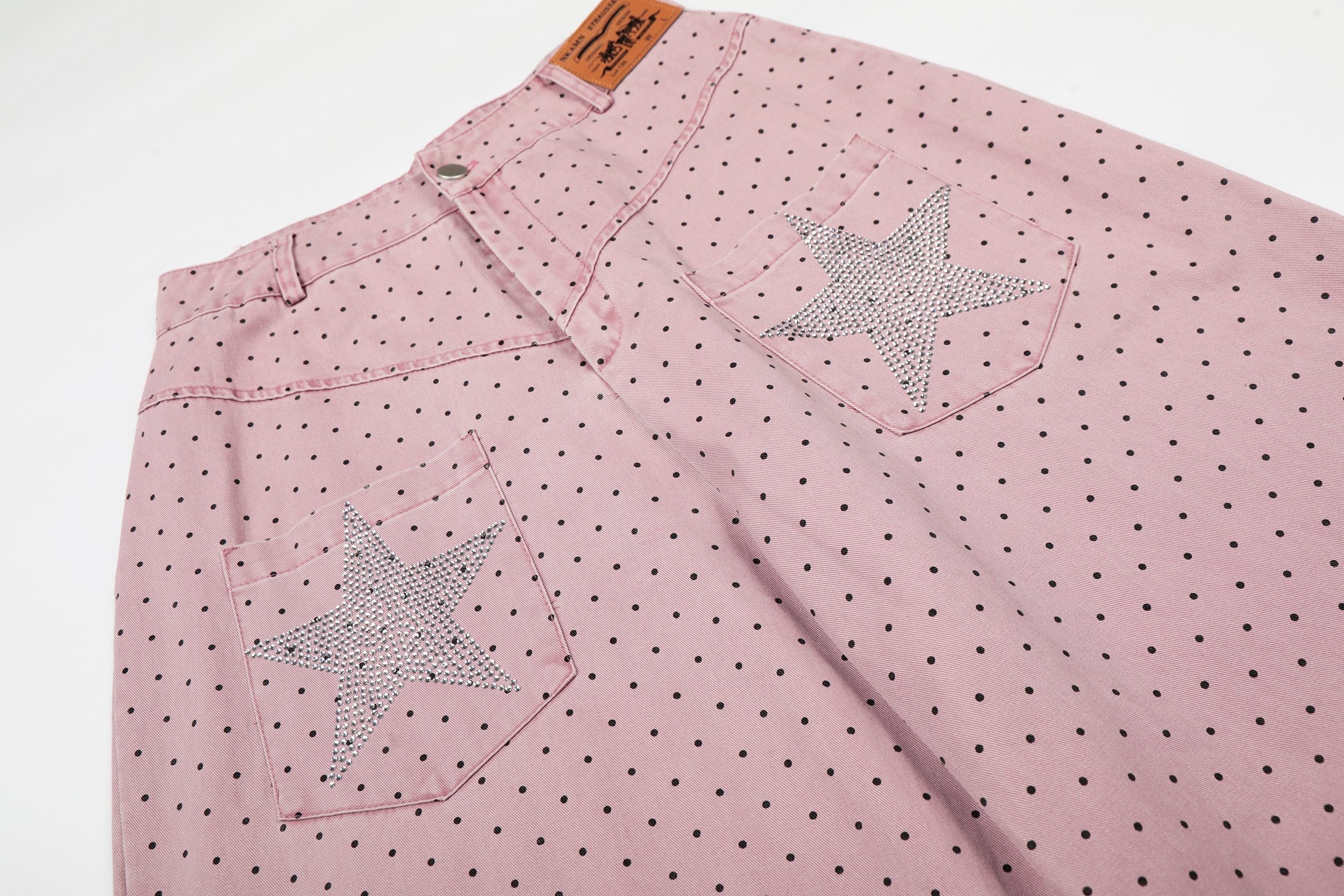 CapCabin “Polka Star Wide-Leg Pants”