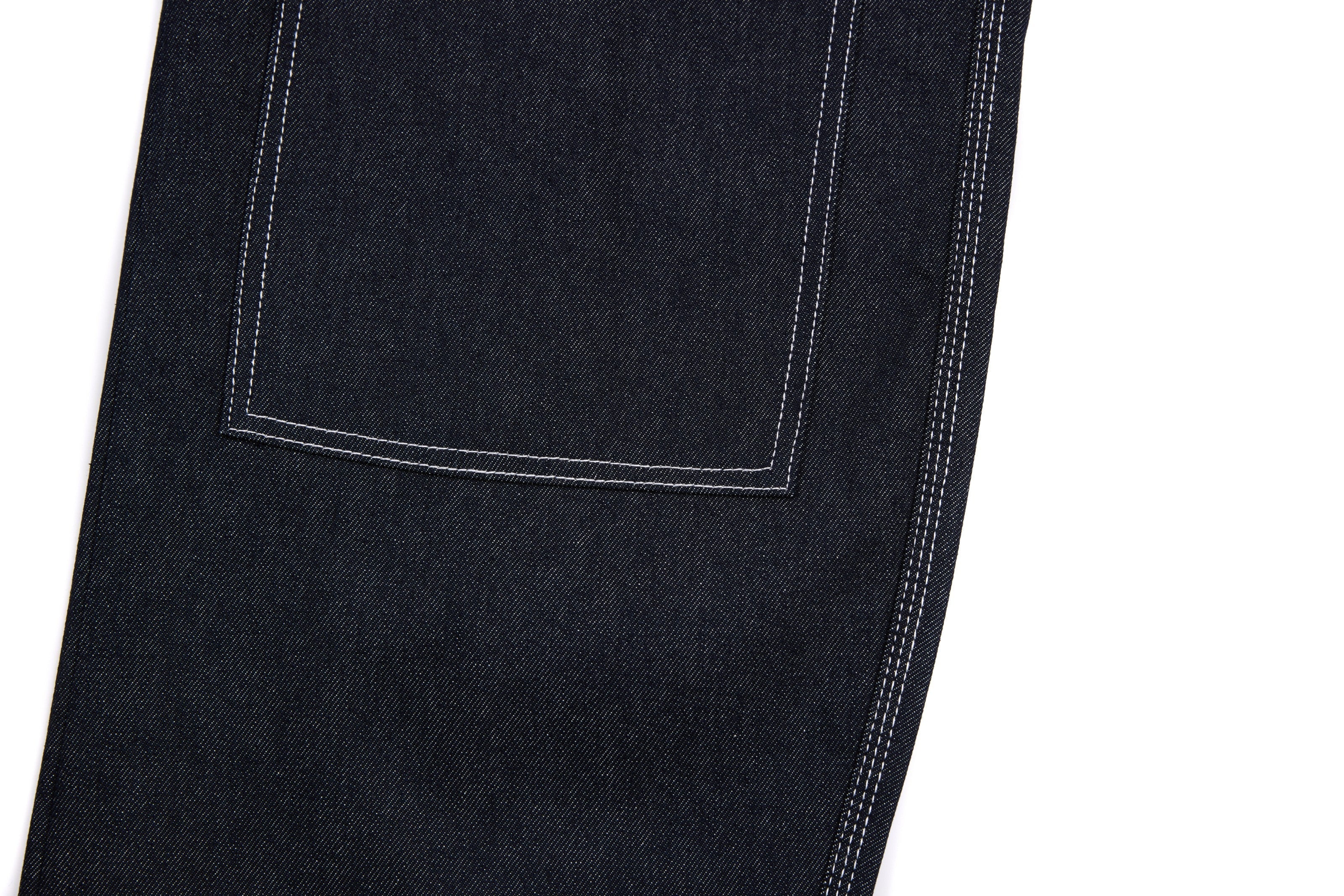 CapCabin Panel-Stitch Wide-Leg Denim Pants