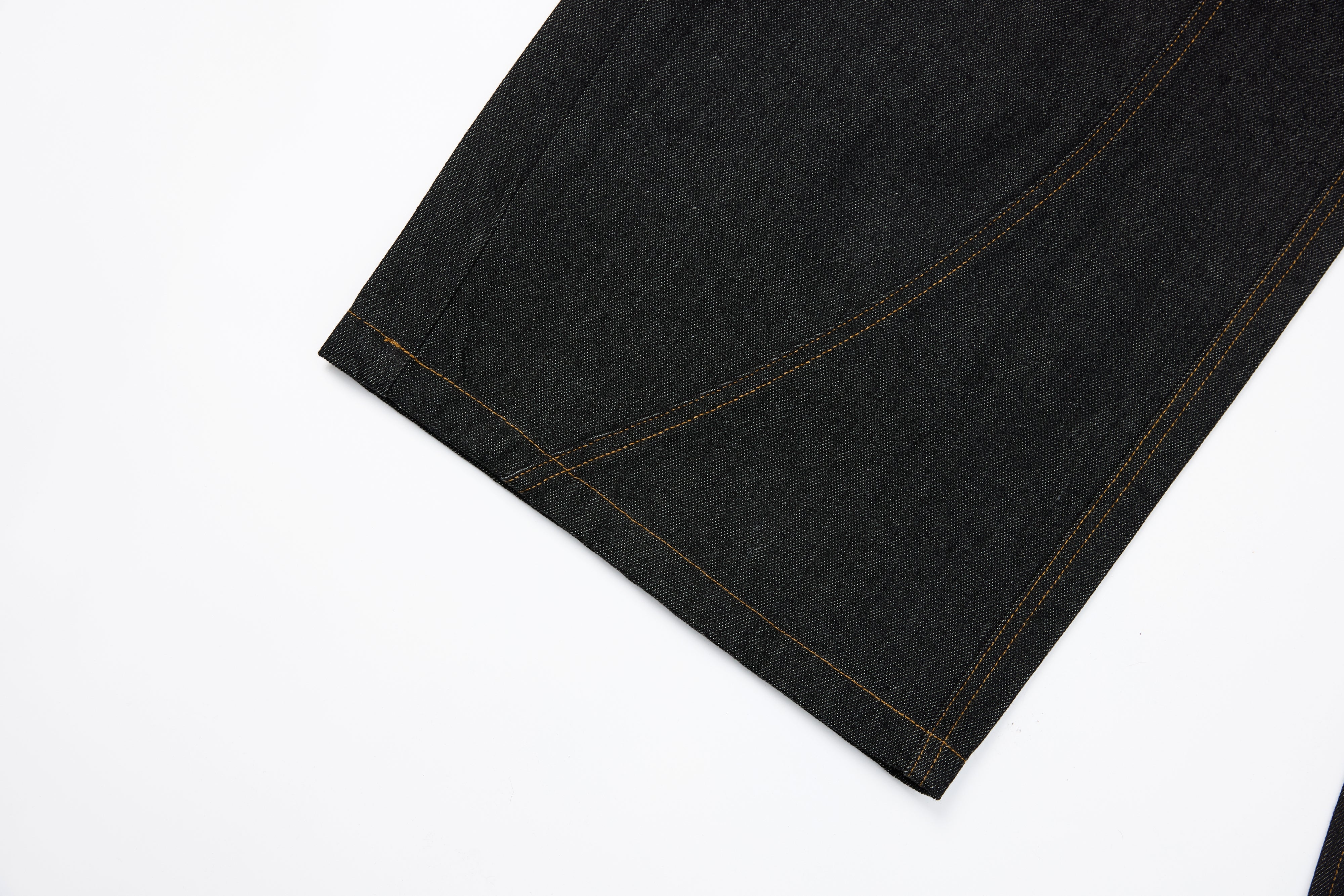 CapCabin Rivet Panel Wide-Leg Denim Jeans