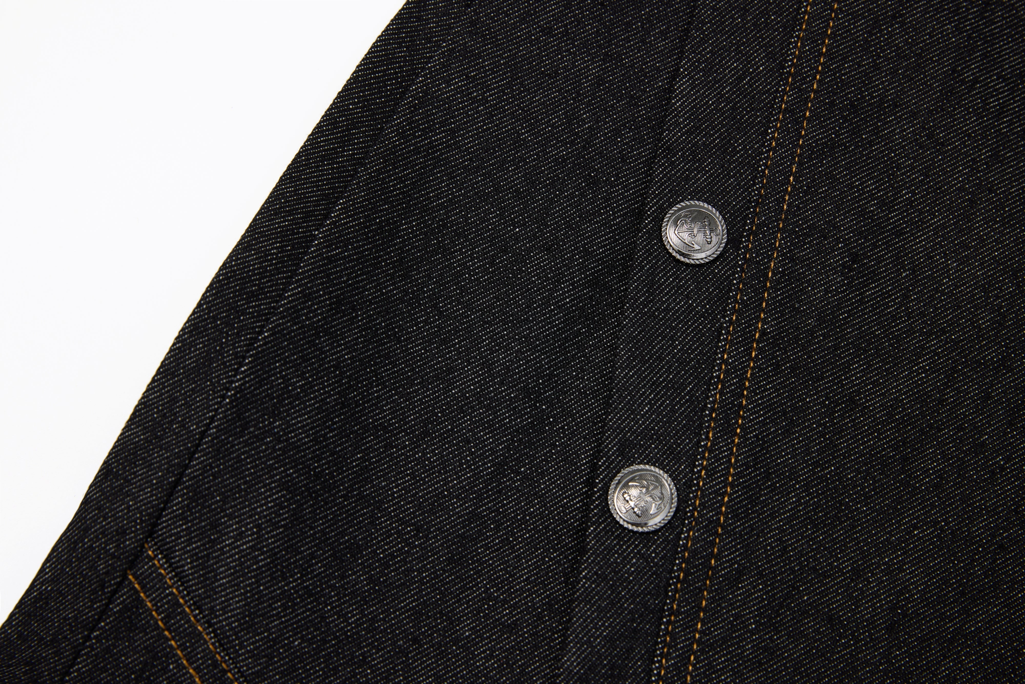 CapCabin Rivet Panel Wide-Leg Denim Jeans