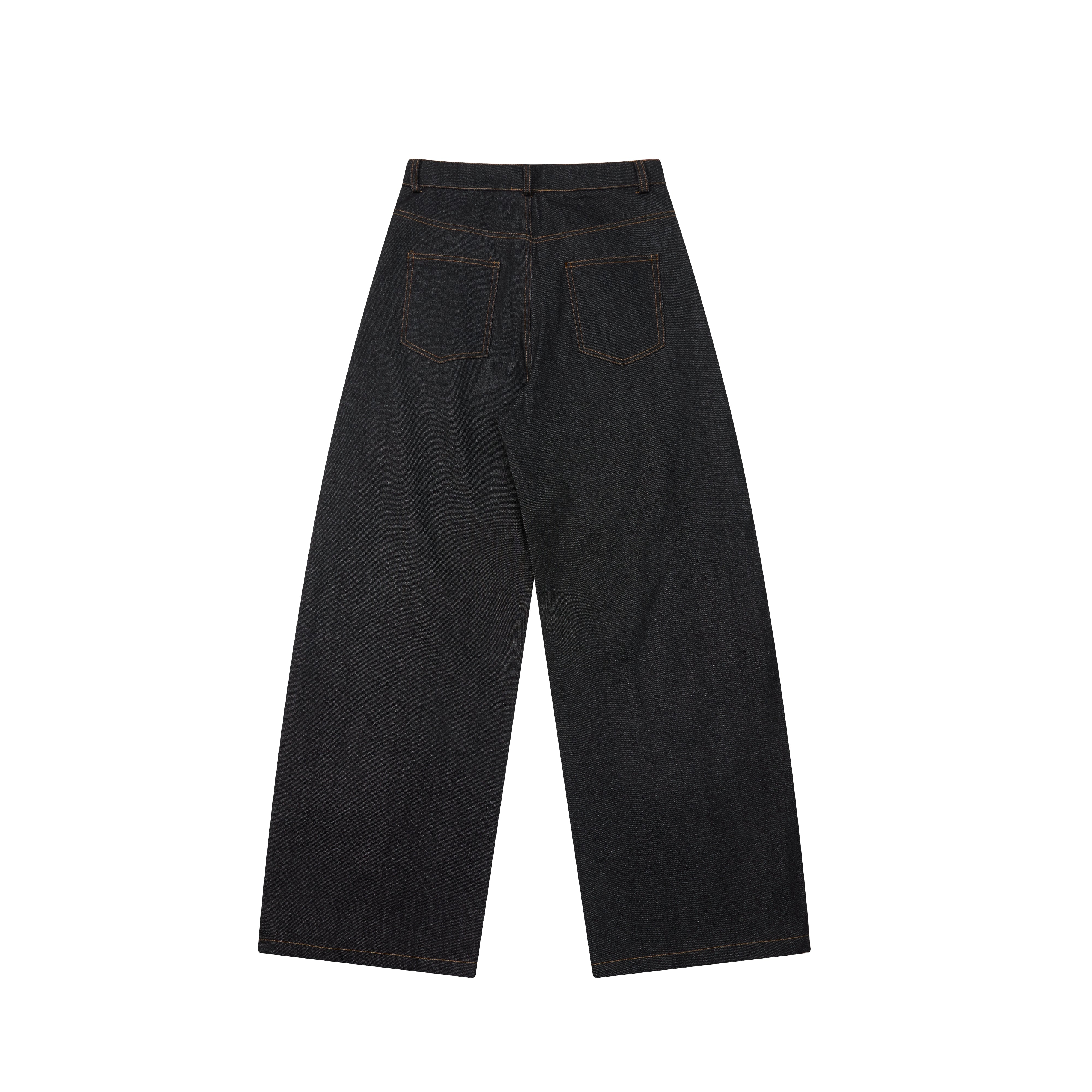 CapCabin Rivet Panel Wide-Leg Denim Jeans