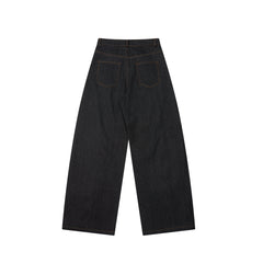 CapCabin Rivet Panel Wide-Leg Denim Jeans