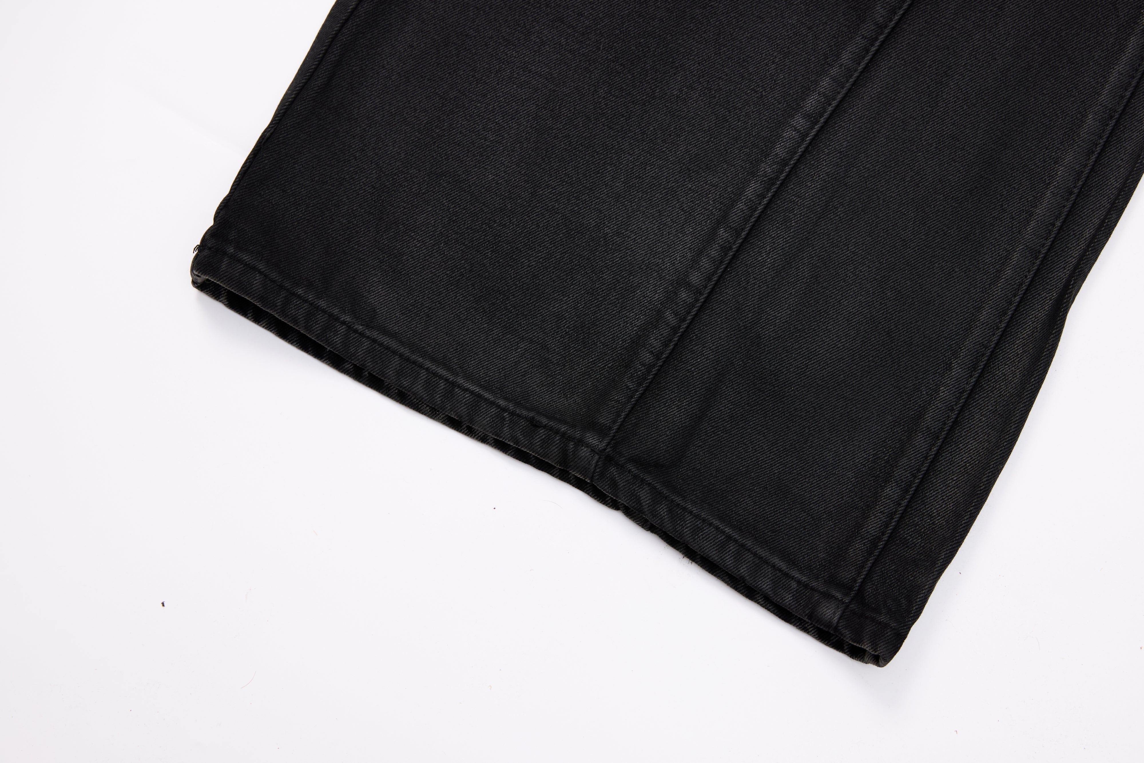 CapCabin Double-Waist Washed Wide-Leg Jeans