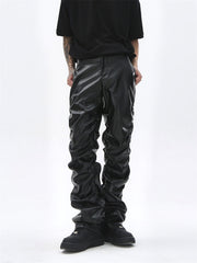 CapCabin Ruched Faux Leather Pants