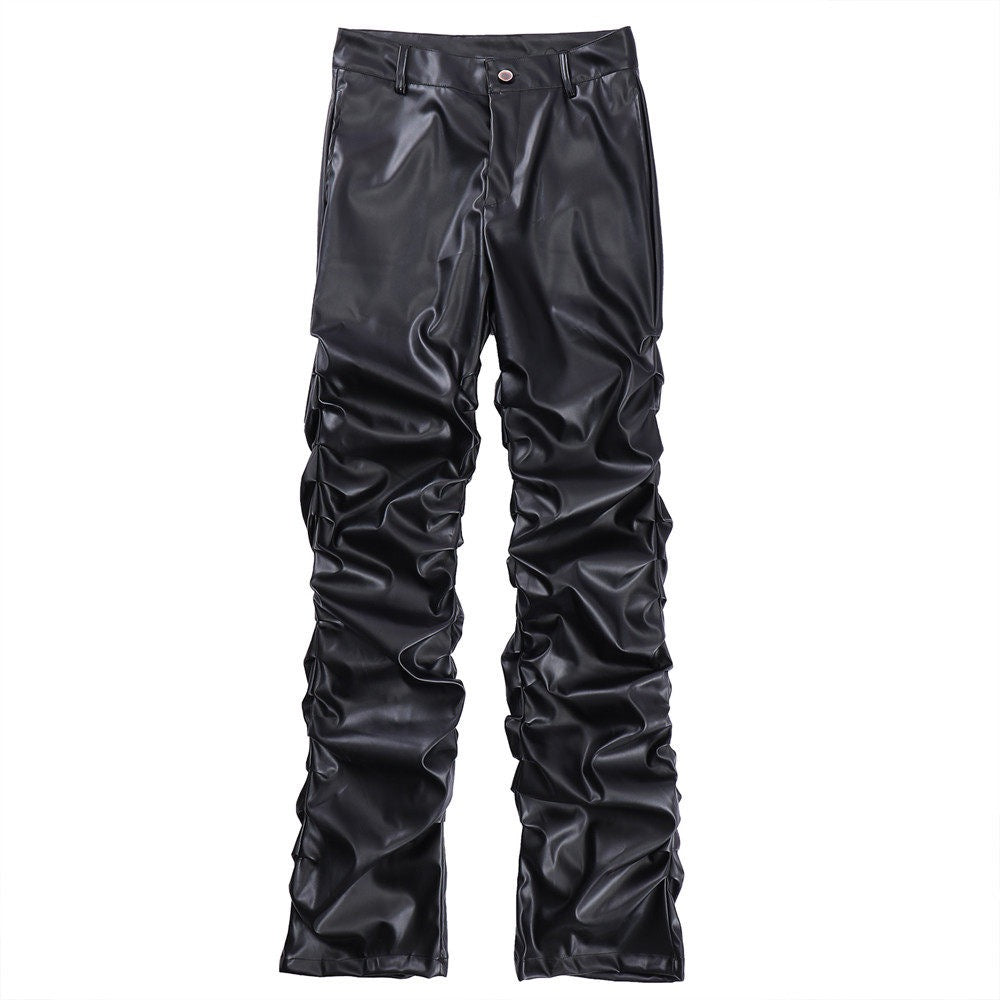 CapCabin Ruched Faux Leather Pants