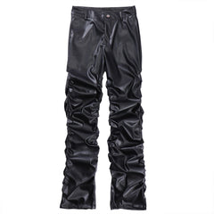 CapCabin Ruched Faux Leather Pants