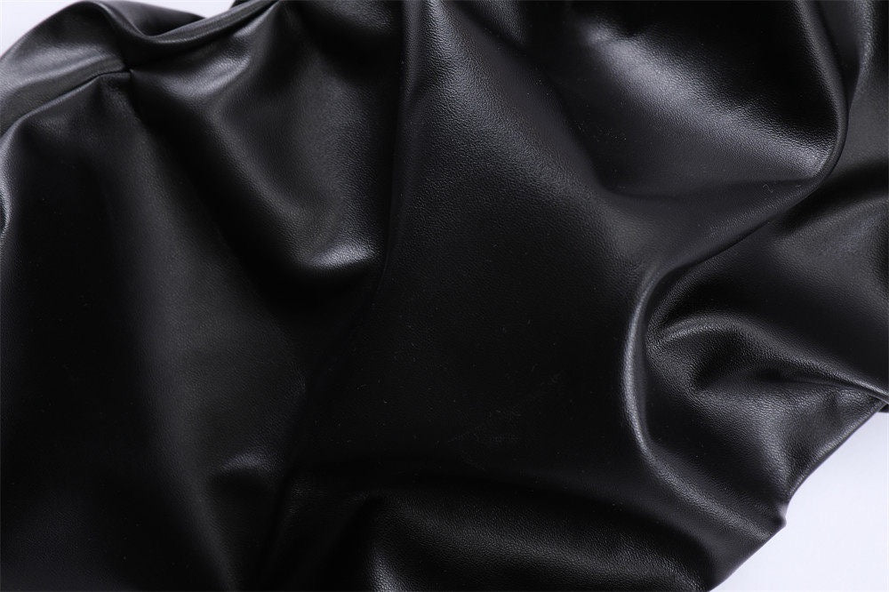CapCabin Ruched Faux Leather Pants