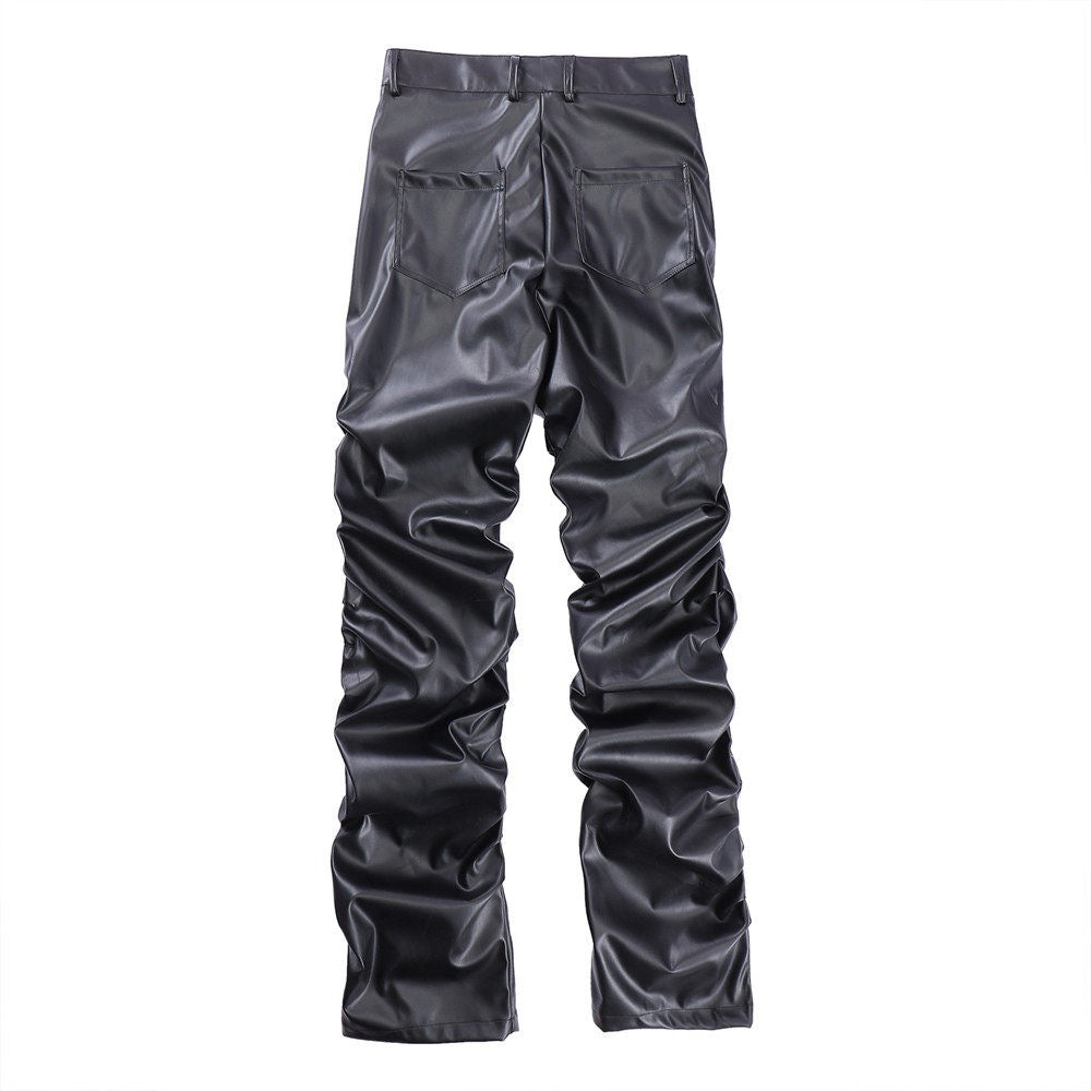 CapCabin Ruched Faux Leather Pants