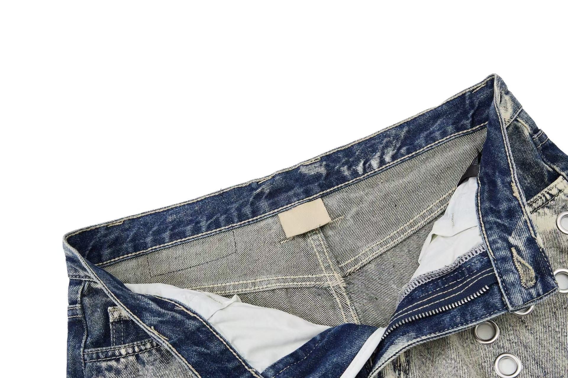 CapCabin “Grommet Washed Balloon Jeans