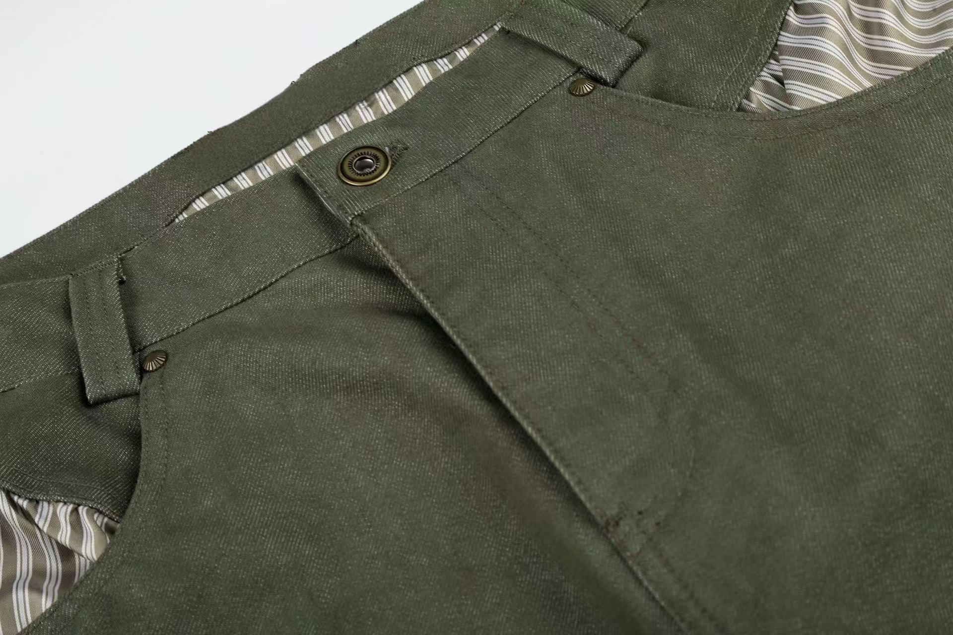 CapCabin “Vintage Utility Fold-Hem Pants”