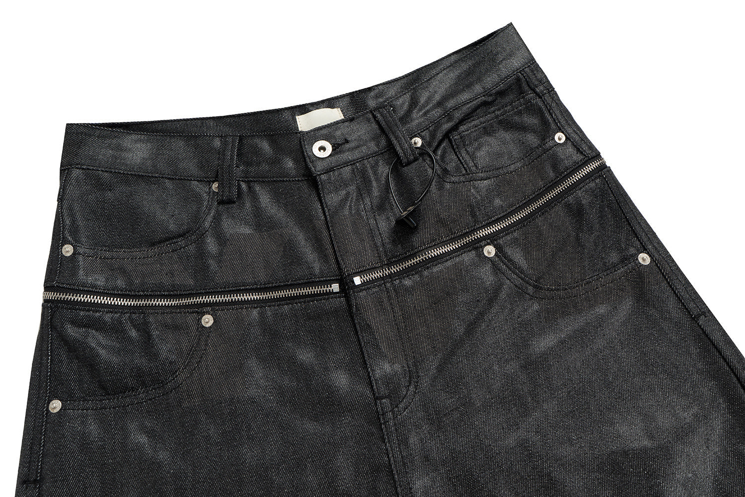 CapCabin Double Waist Denim Pants
