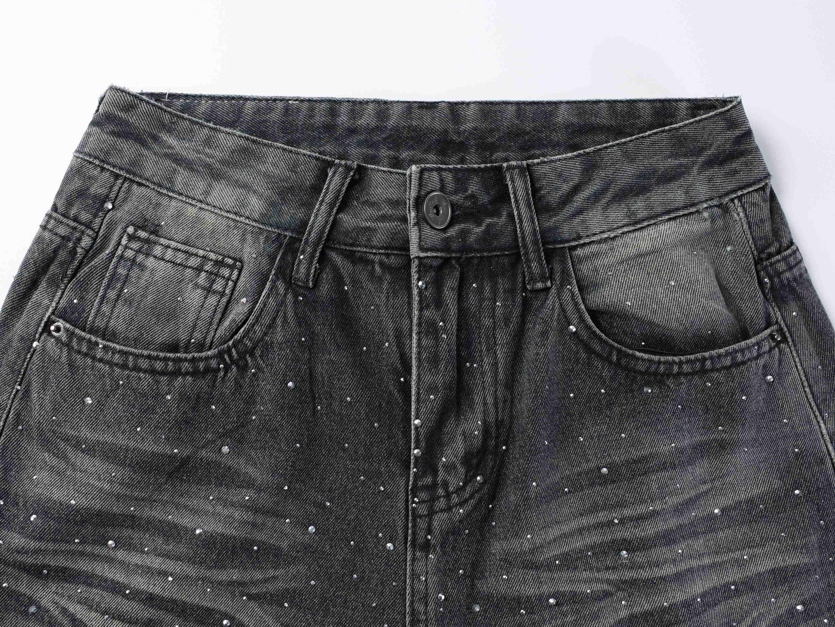 CapCabin Starfade Wide-Leg Denim Pants