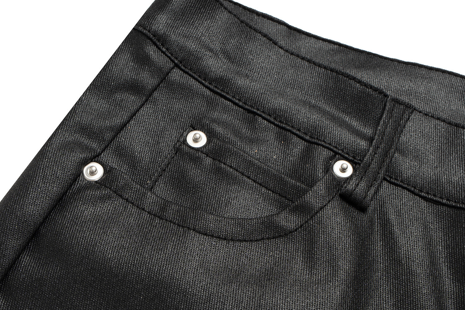 CapCabin Blade-Cut Zip Leather Pants