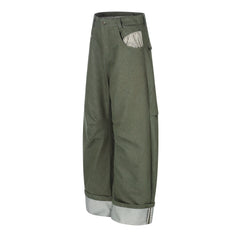 CapCabin “Vintage Utility Fold-Hem Pants”