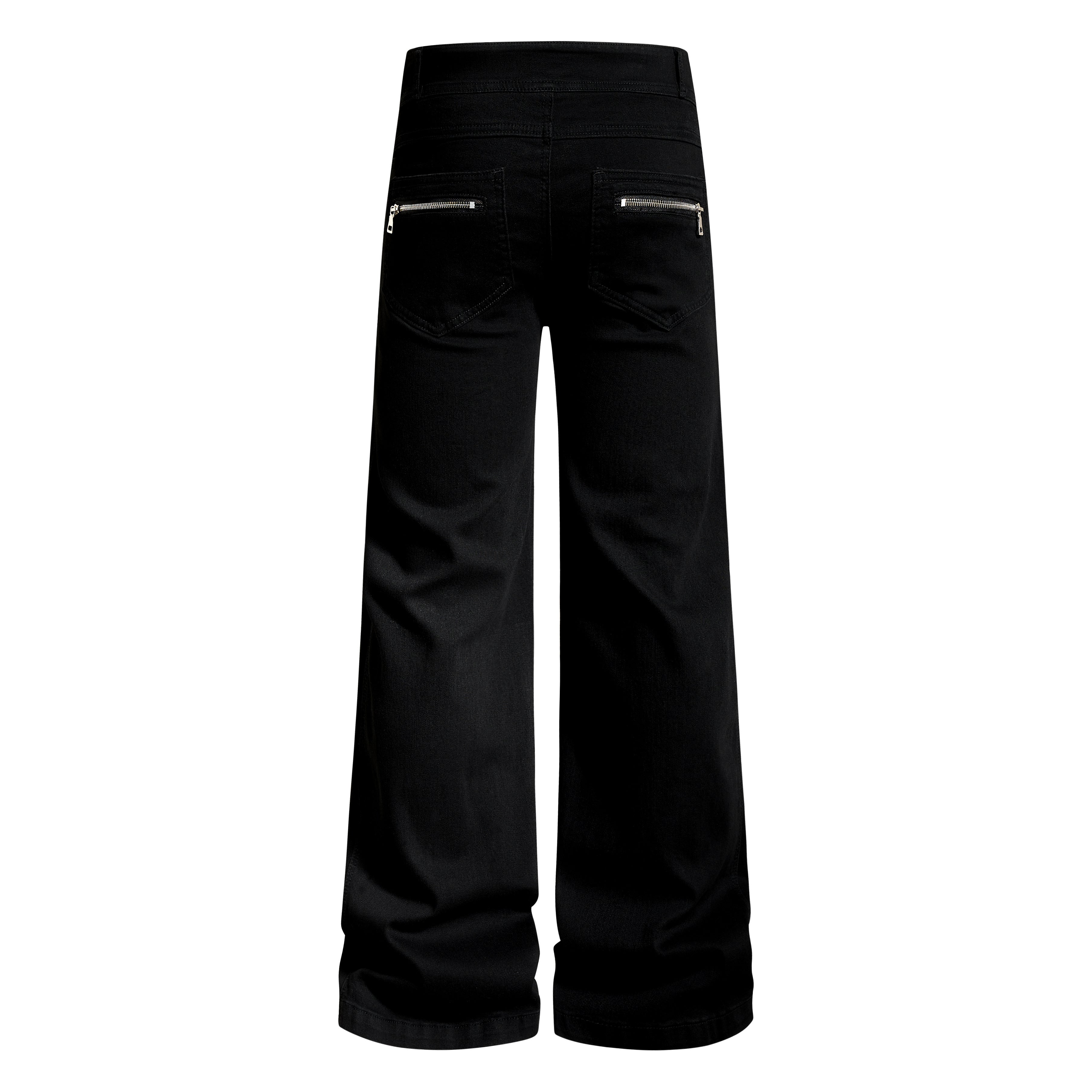 CapCabin Zipper Detail Flared Pants