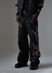 CapCabin Graphic Denim Pants