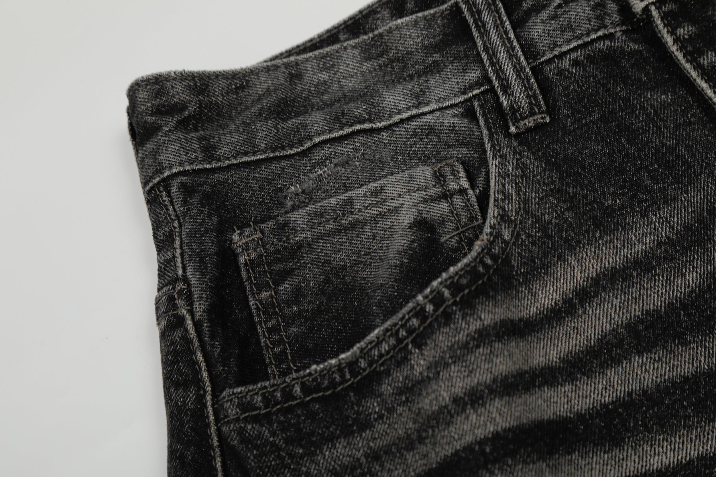 CapCabin Washed Distressed Denim Pants