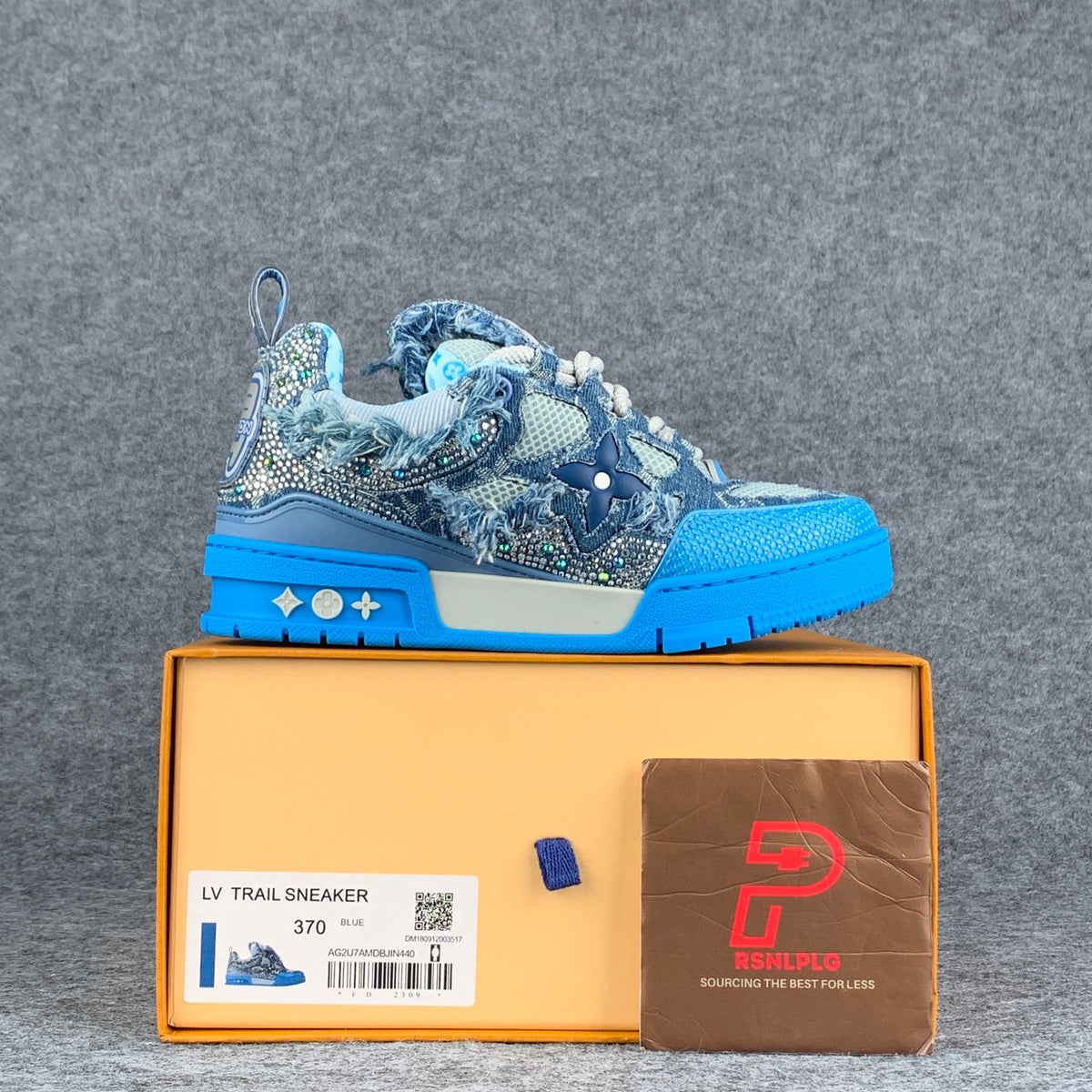 Swarovski x LV Skate Sneaker 'Blue Monogram'