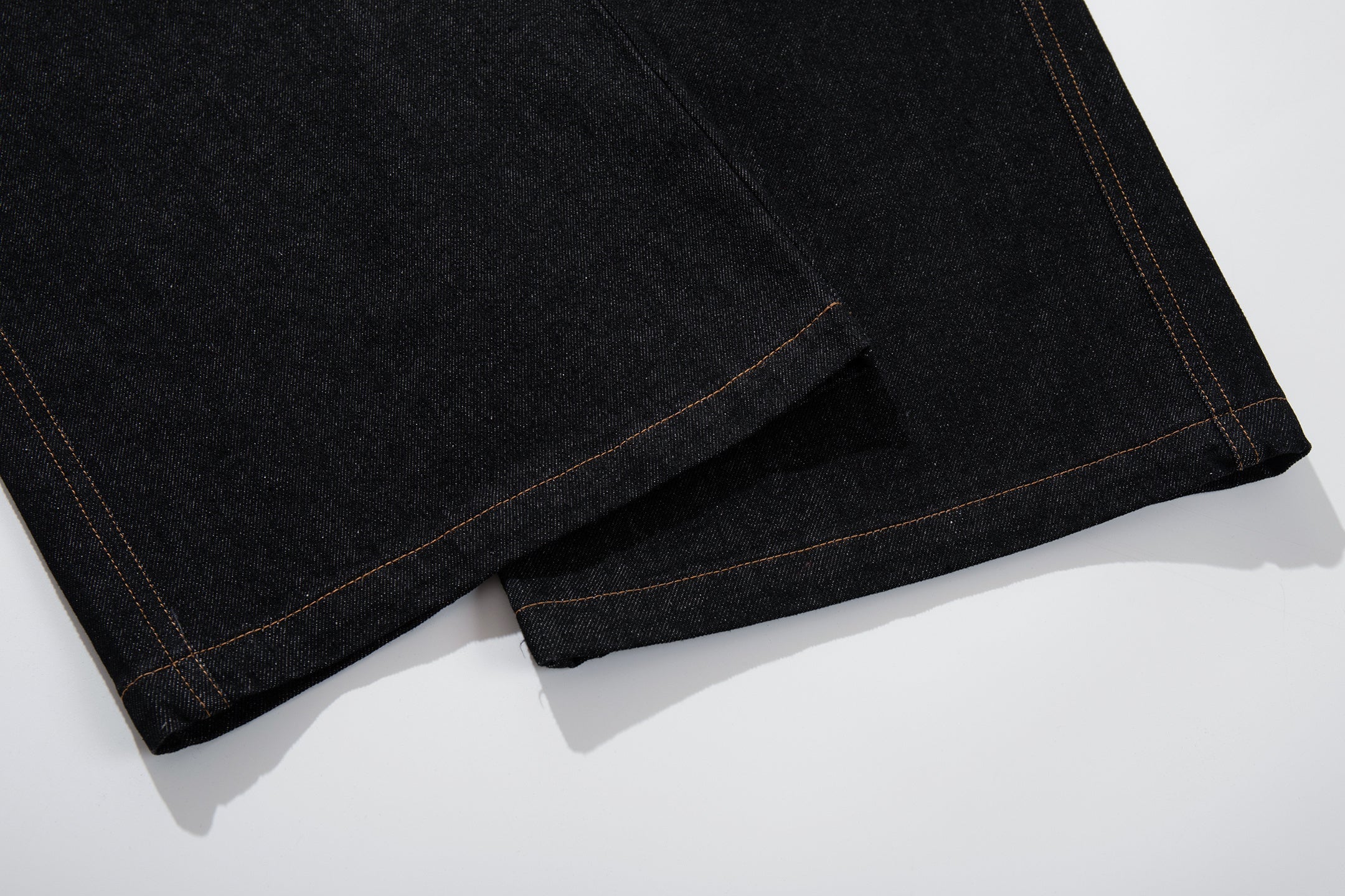 CapCabin Curved Panel Wide Leg Denim Pants