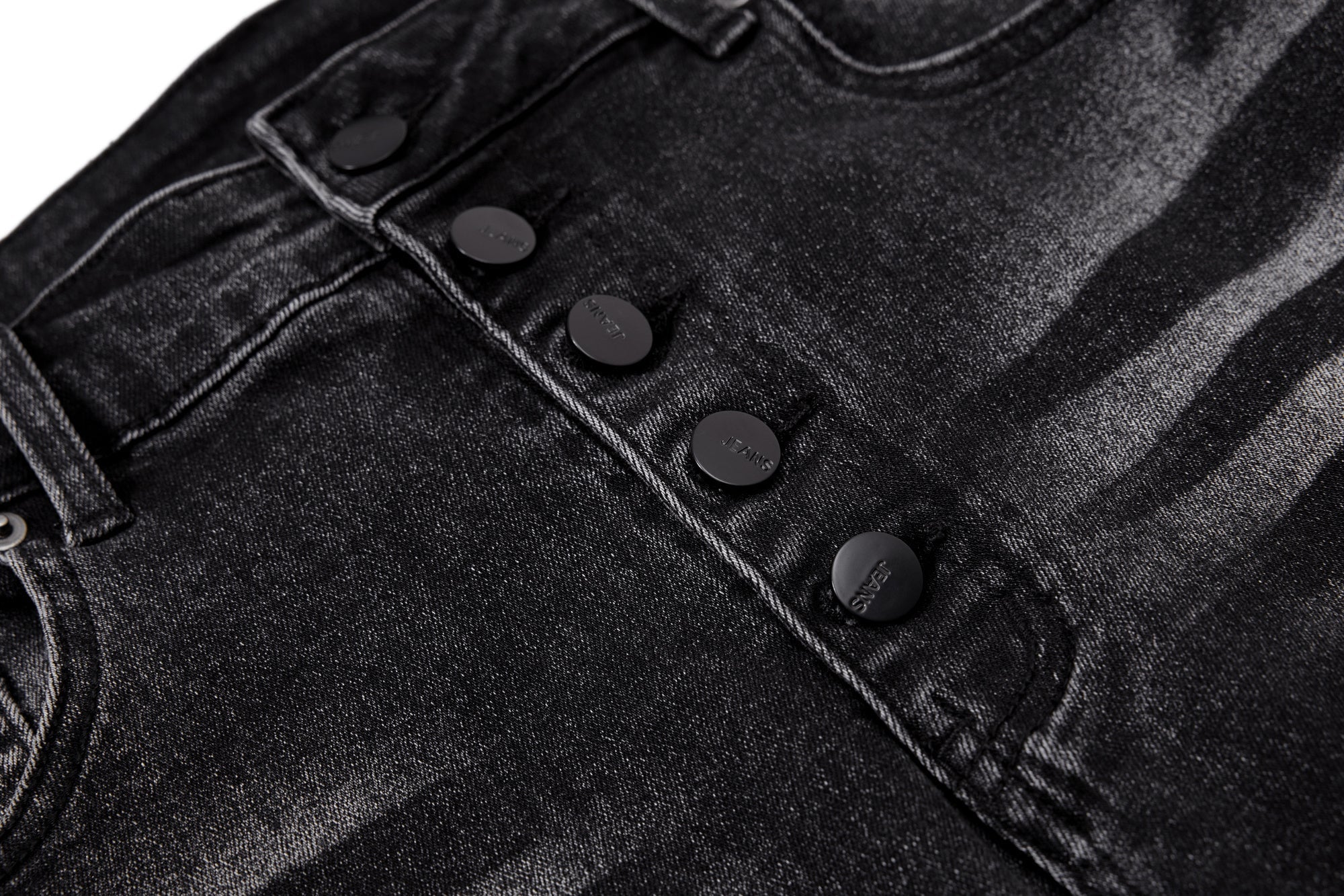CapCabin Stacked Washed Denim Pants