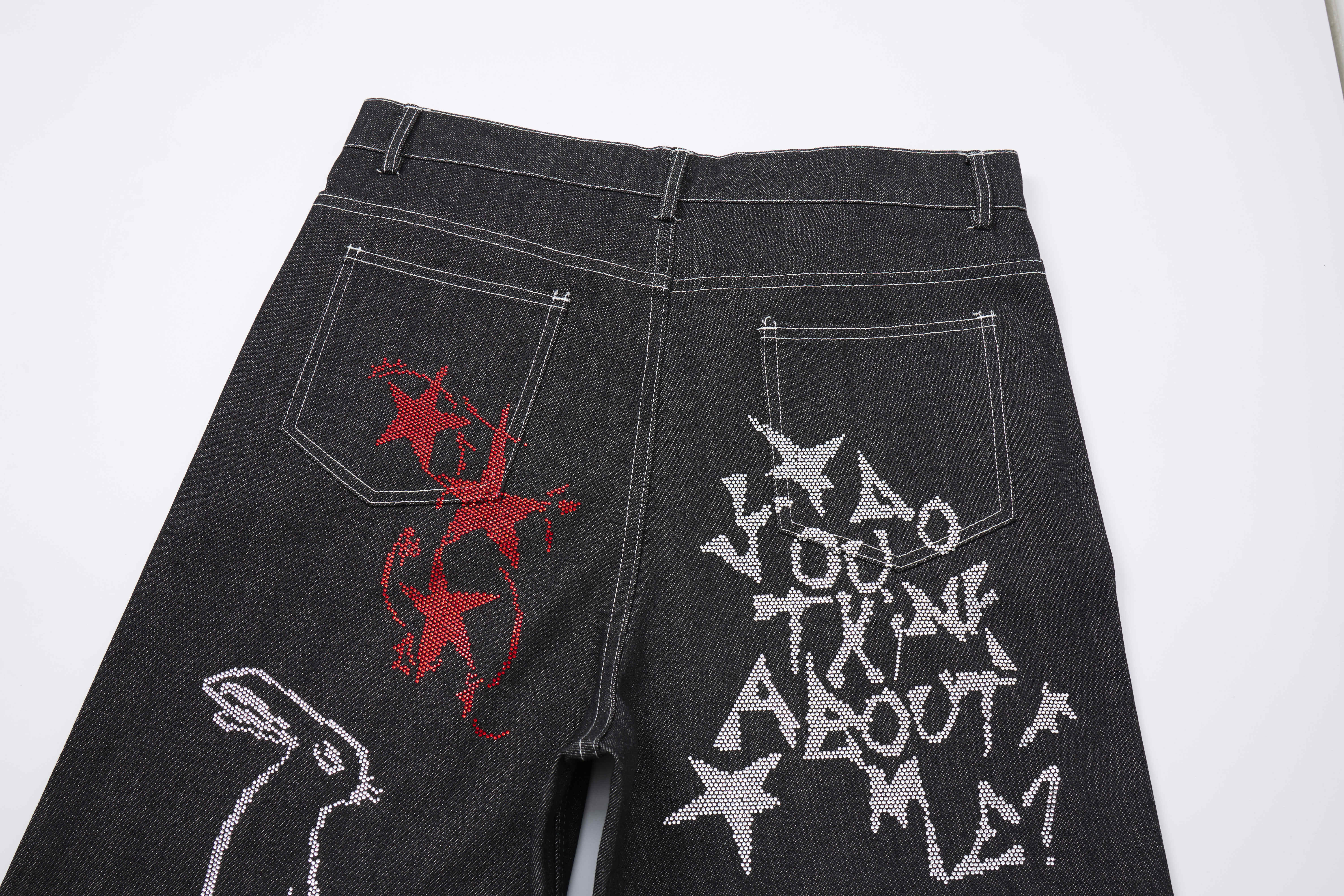 CapCabin Graphic Denim Pants