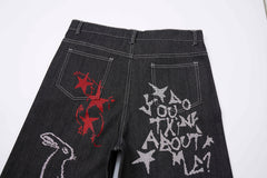 CapCabin Graphic Denim Pants