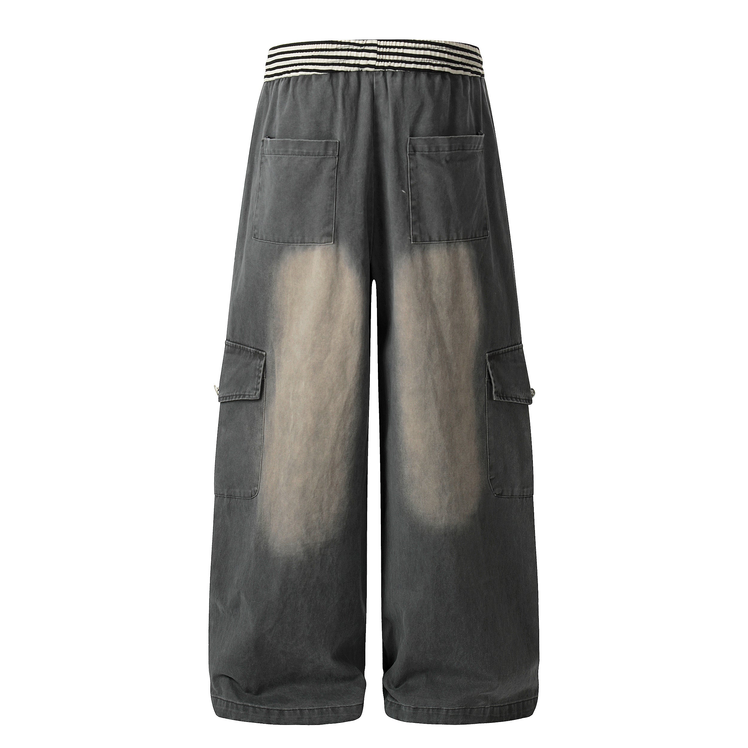 CapCabin Washed Cargo Wide-Leg Pants