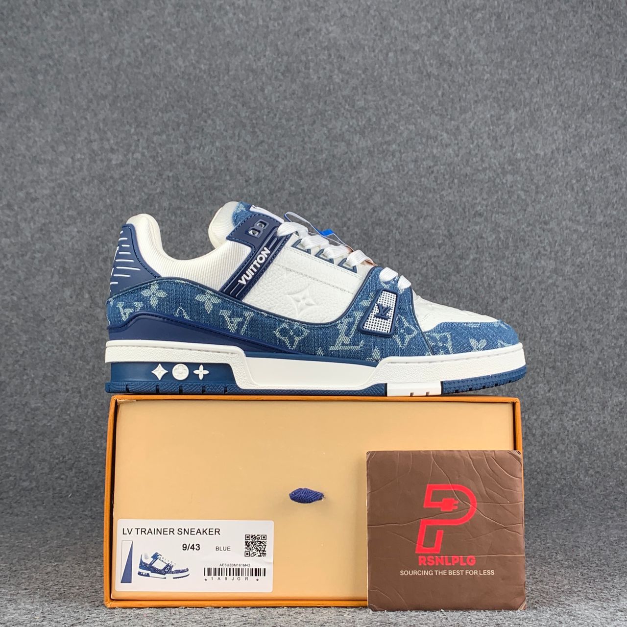 LV Trainer Monogram Denim 'White Blue'