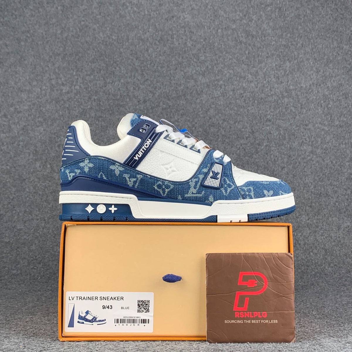 LV Trainer Monogram Denim 'White Blue'