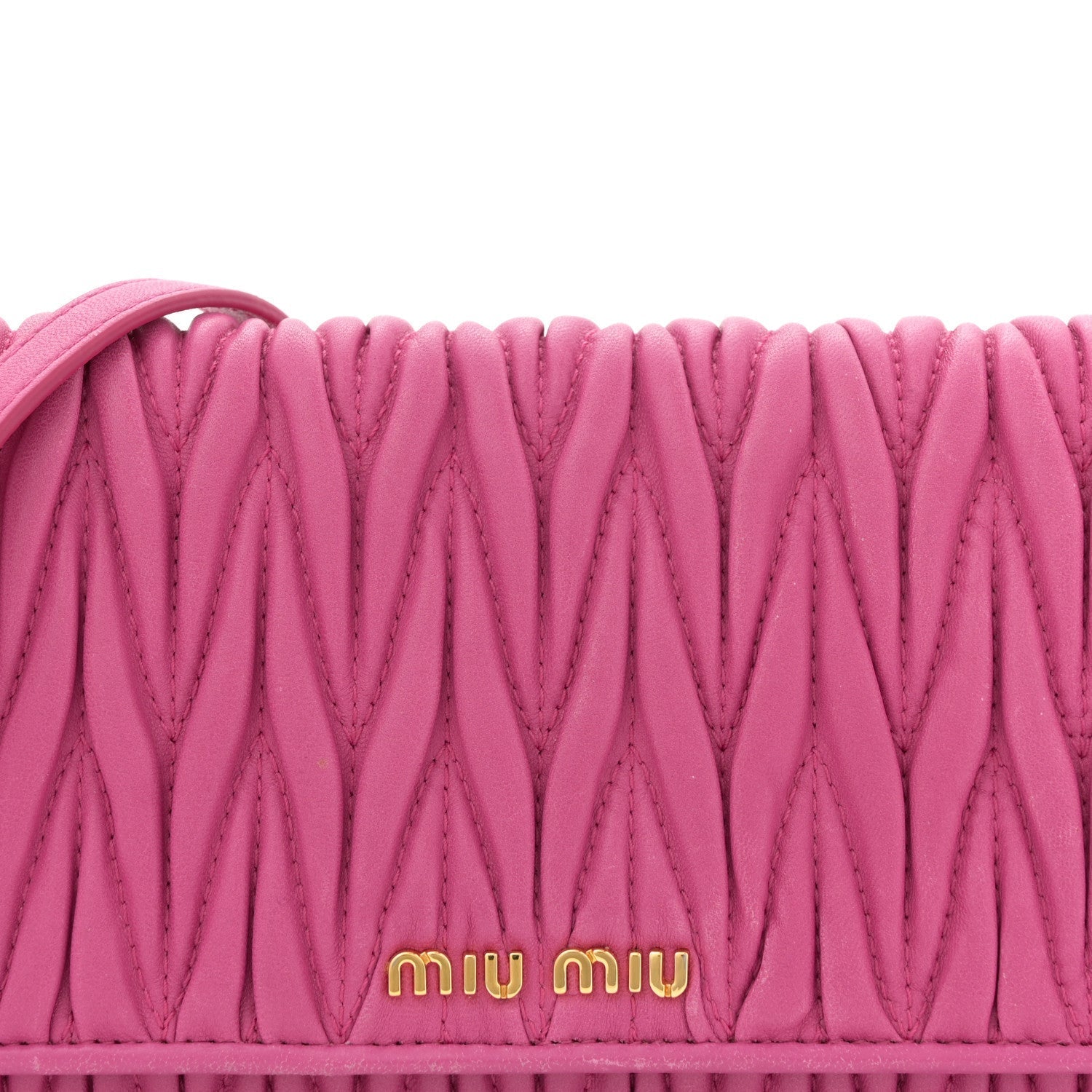 Nappa Matelasse Wallet On Chain Fuxia
