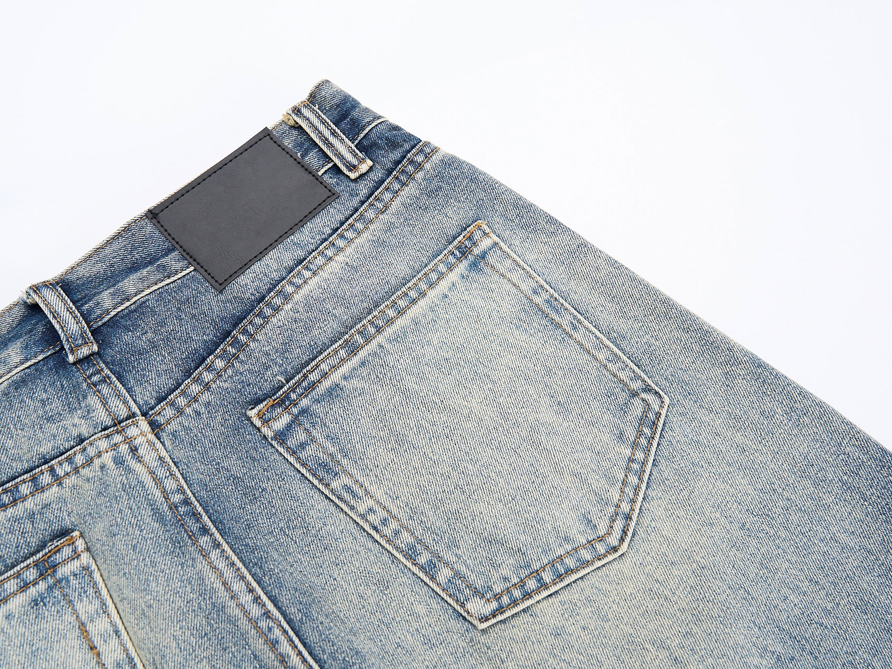CapCabin Vintage Washed Wide-Leg Jeans
