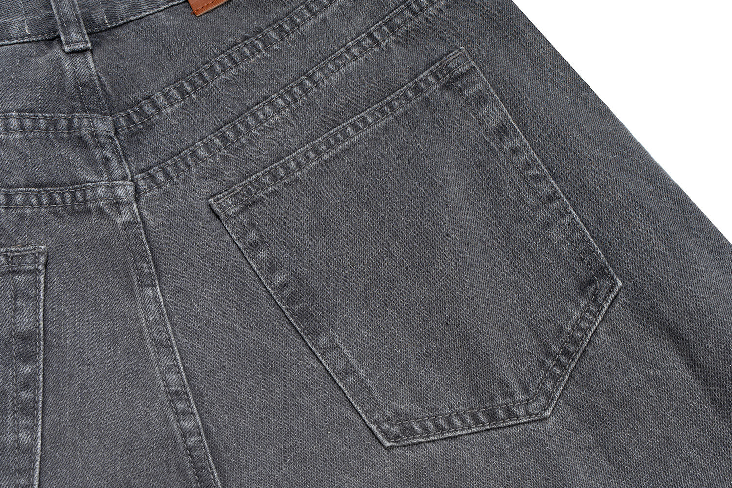 CapCabin Button-Fly Washed Denim Pants