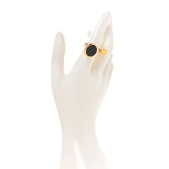 Metal Lizard Cor Ring M 54 7  Black