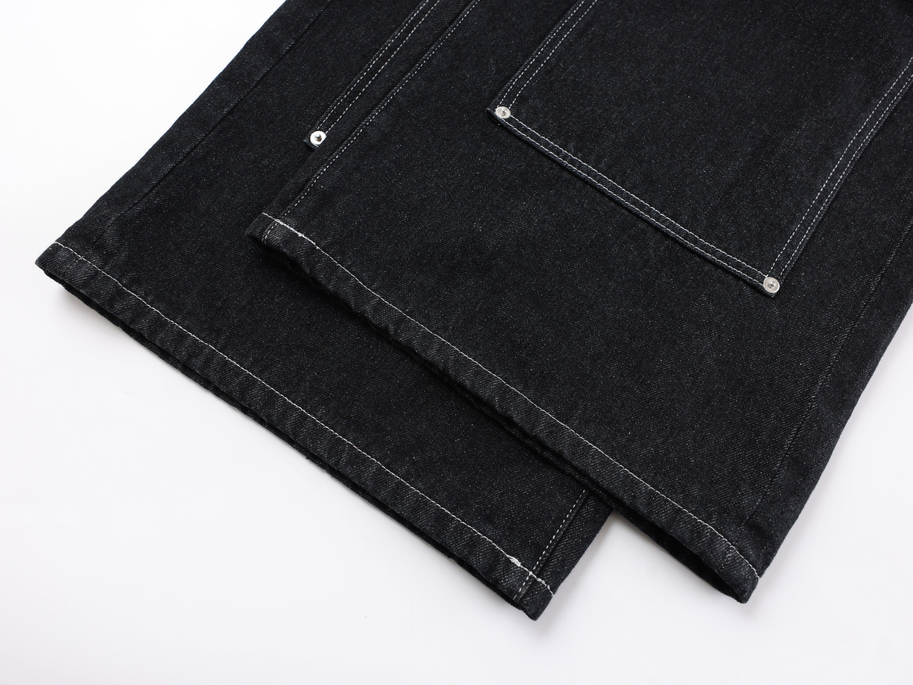 CapCabin Double-Waist Utility Denim Pants