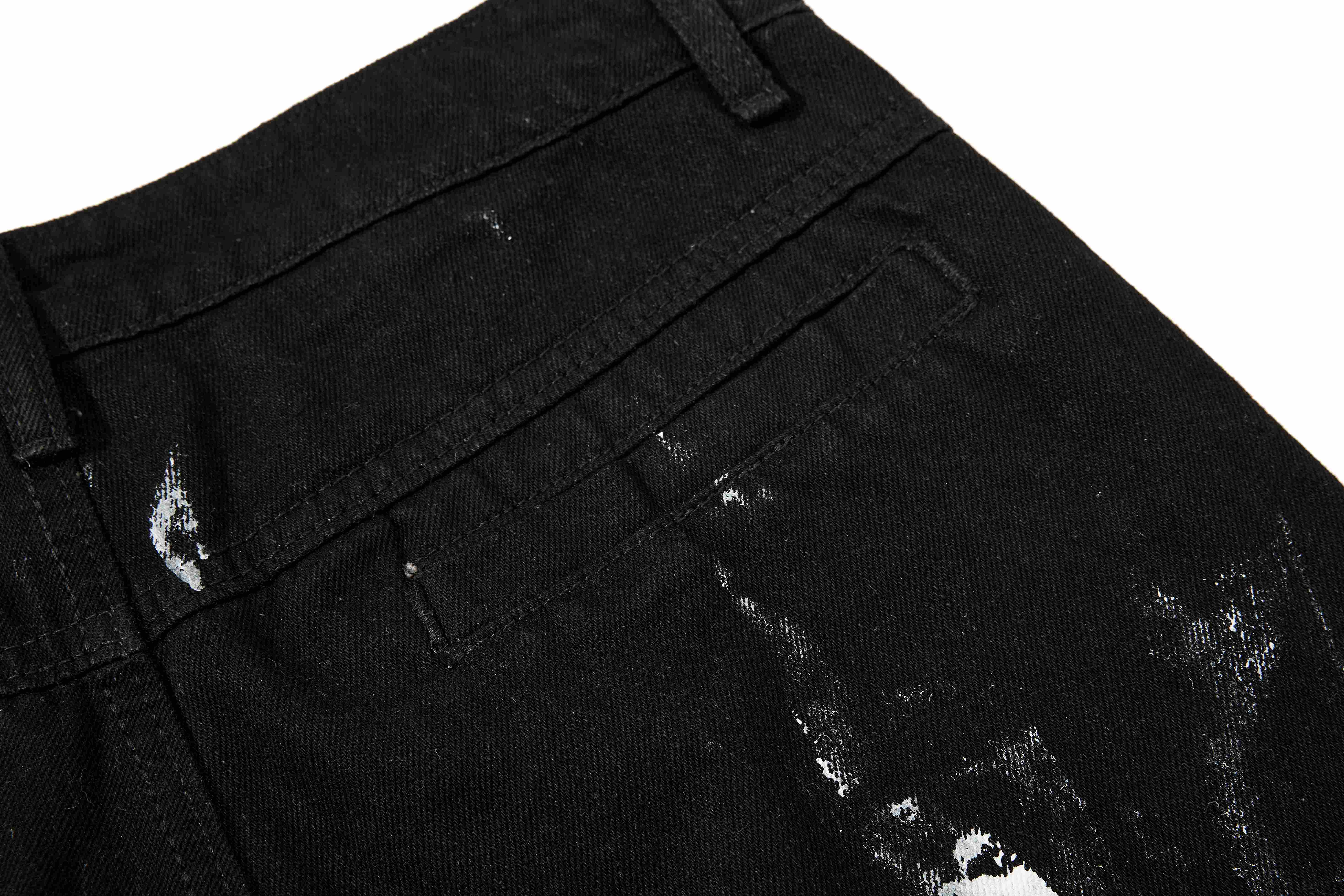 CapCabin Washed Utility Cargo Denim Pants
