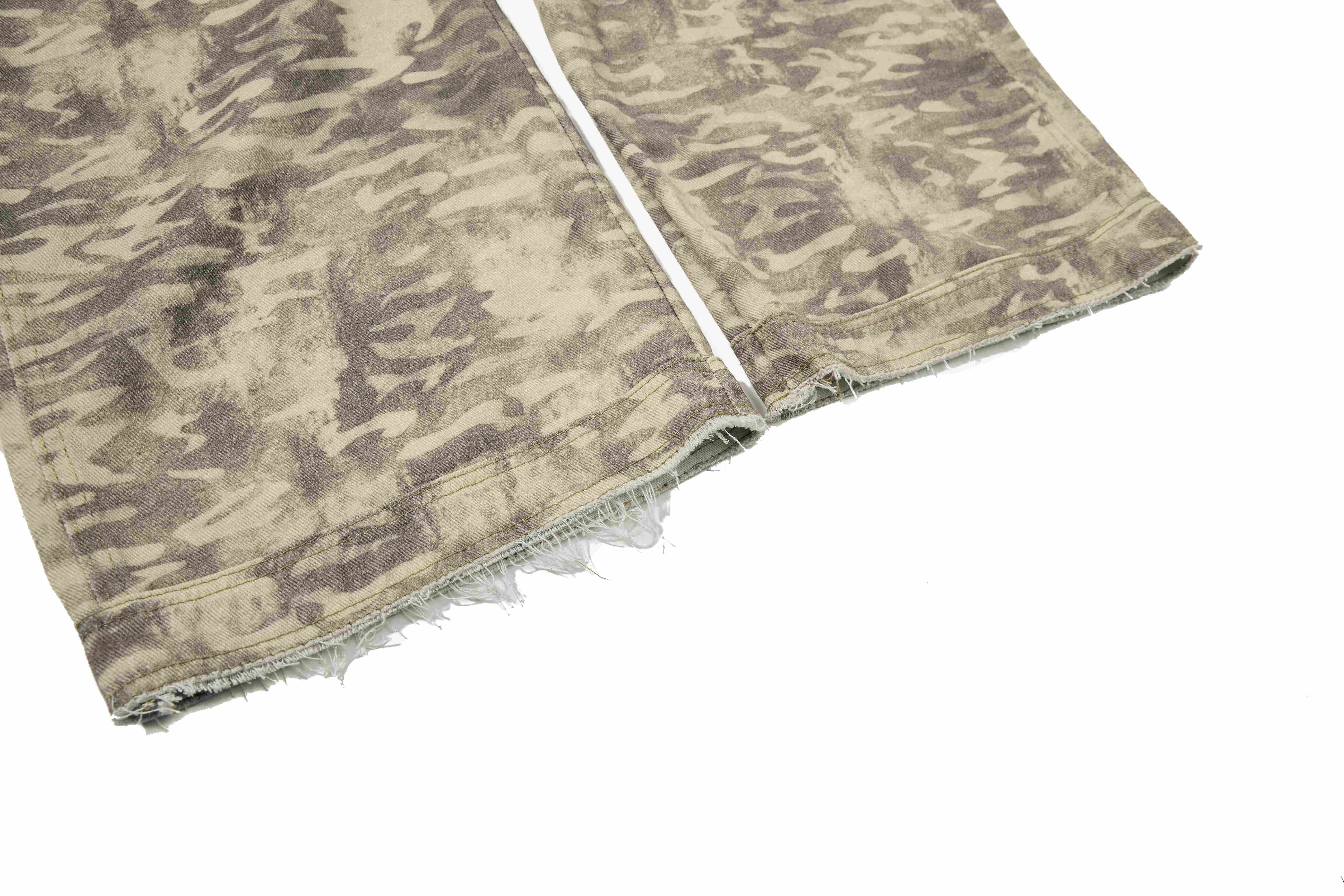 CapCabin Washed Utility Cargo Denim Pants