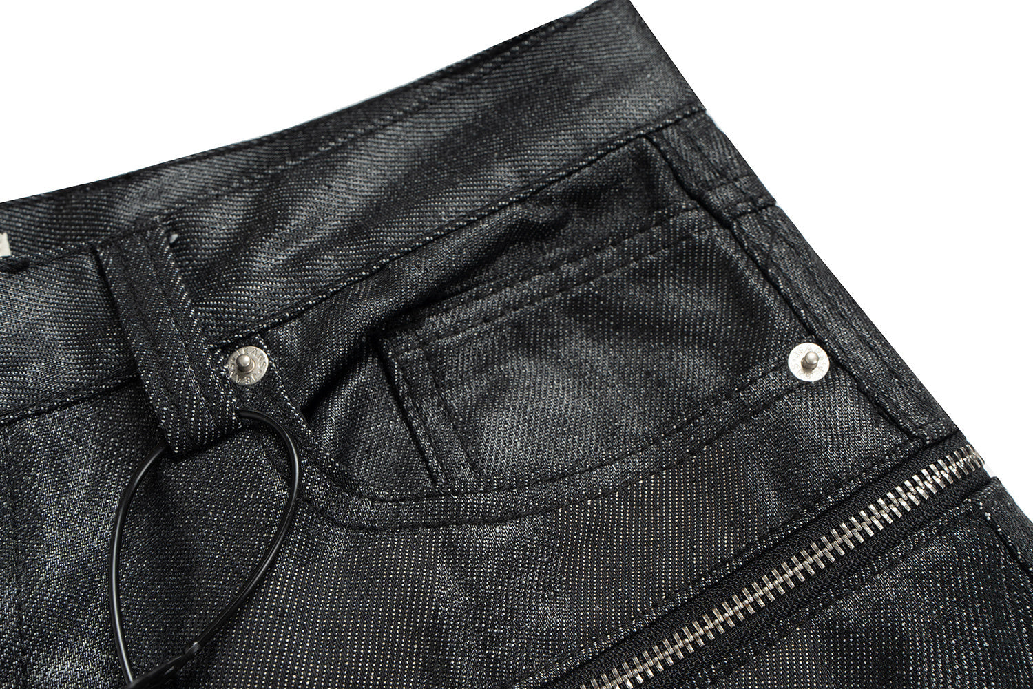 CapCabin Double Waist Denim Pants