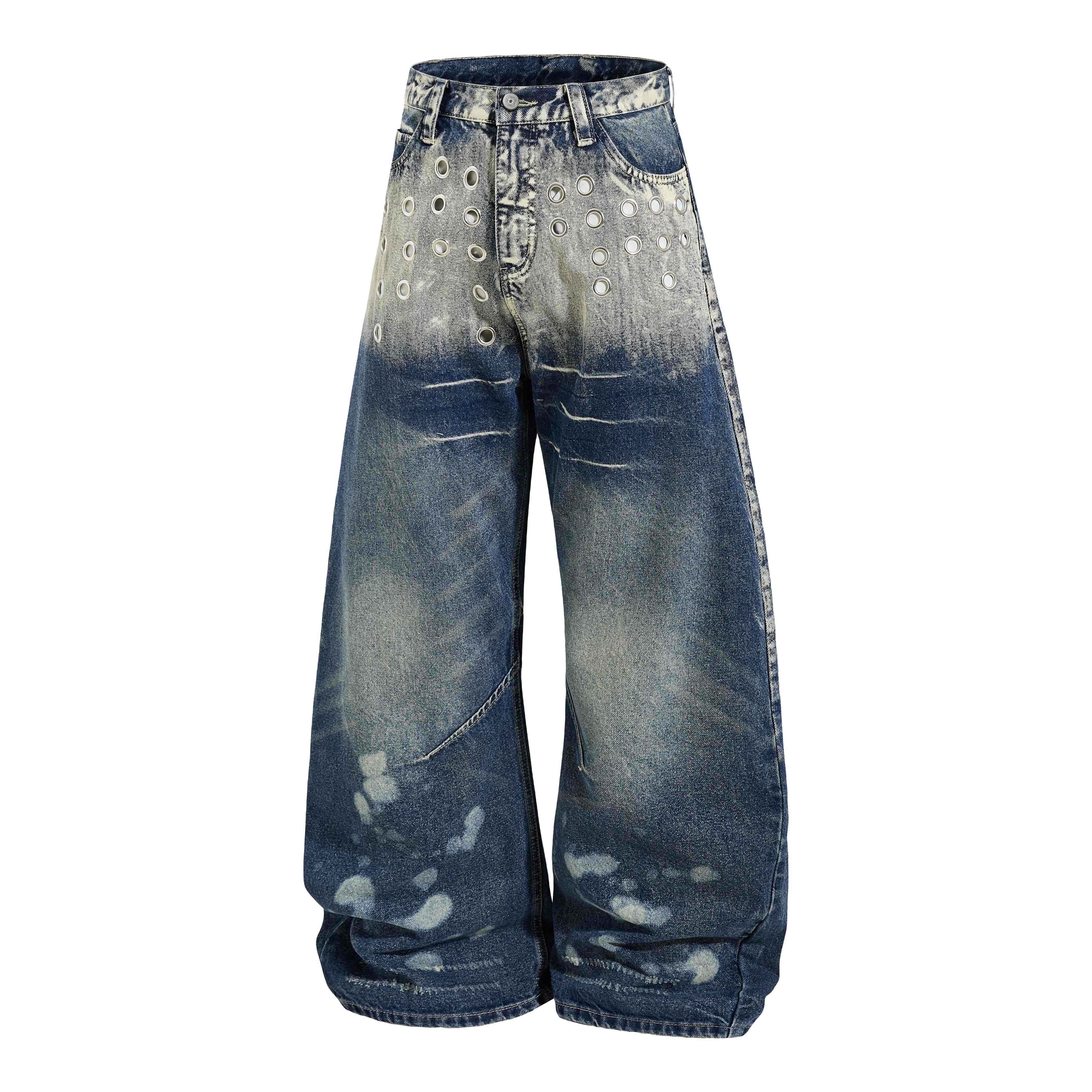CapCabin “Grommet Washed Balloon Jeans