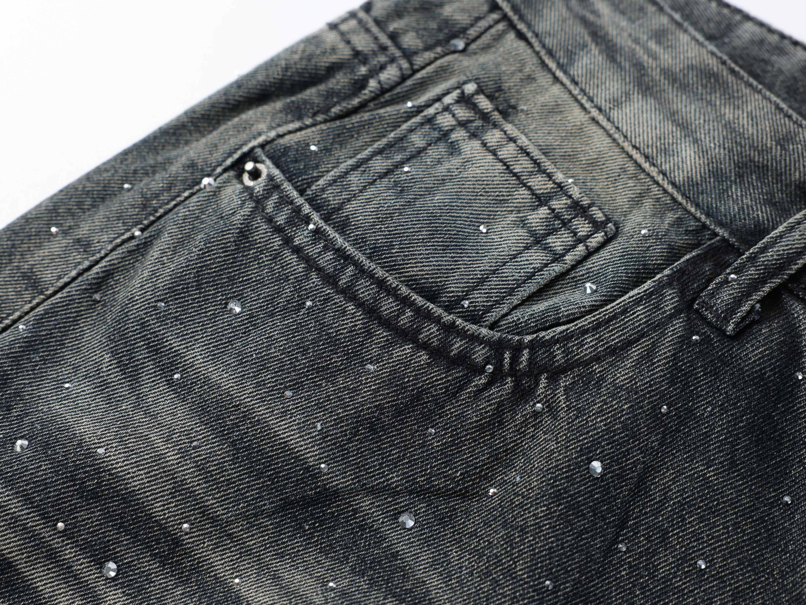 CapCabin Starfade Wide-Leg Denim Pants
