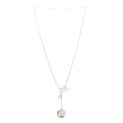 Sterling Silver 18K Rose Gold PM Ex-Libris Pendant Necklace