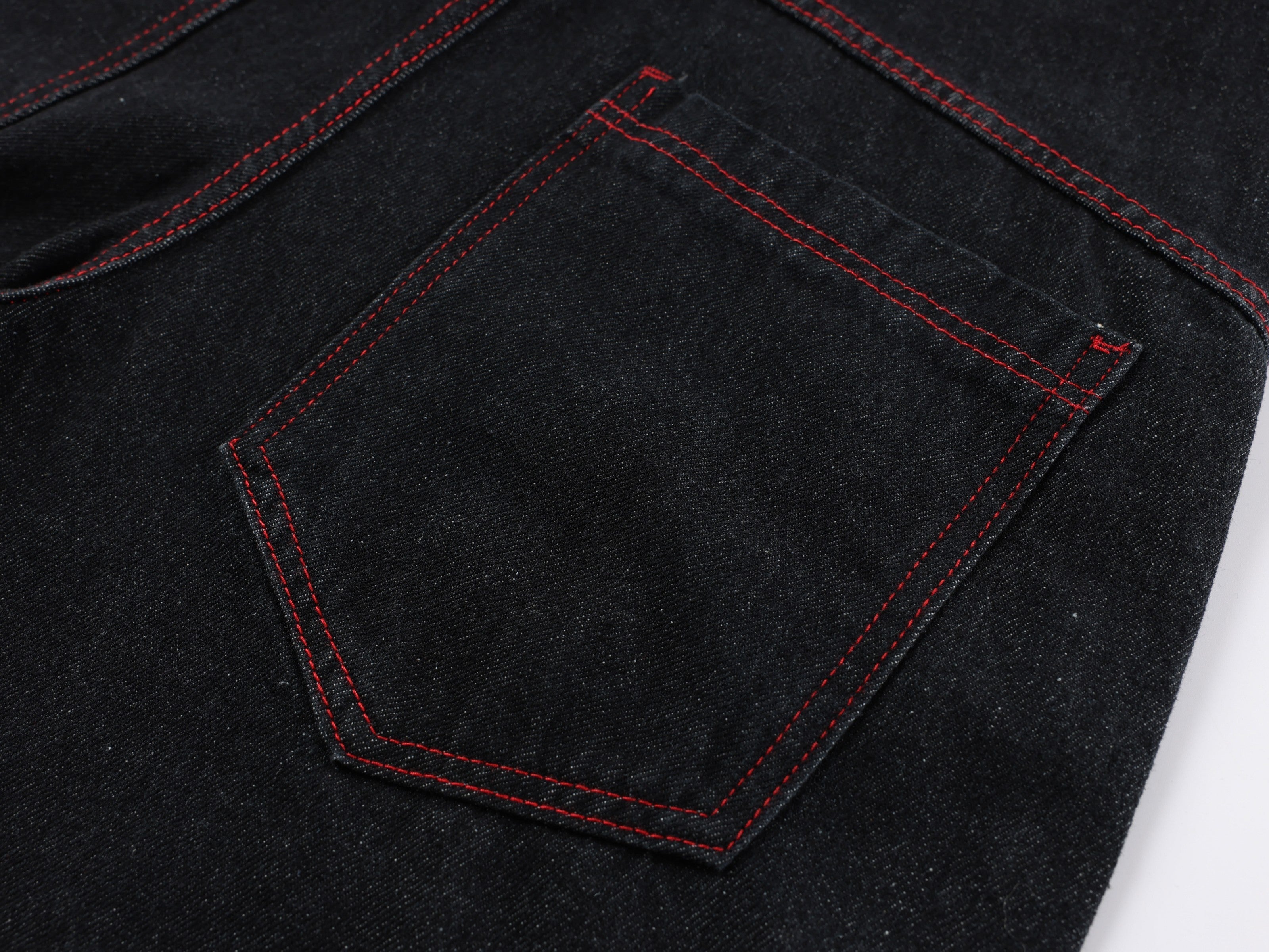 CapCabin Dragon Embroidered Wide-Leg Denim Pants